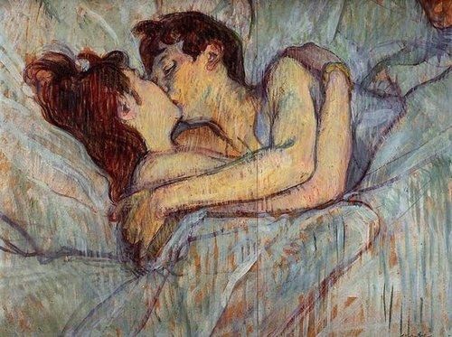 sessualità - henri de toulouse-lautrec in bed the kiss